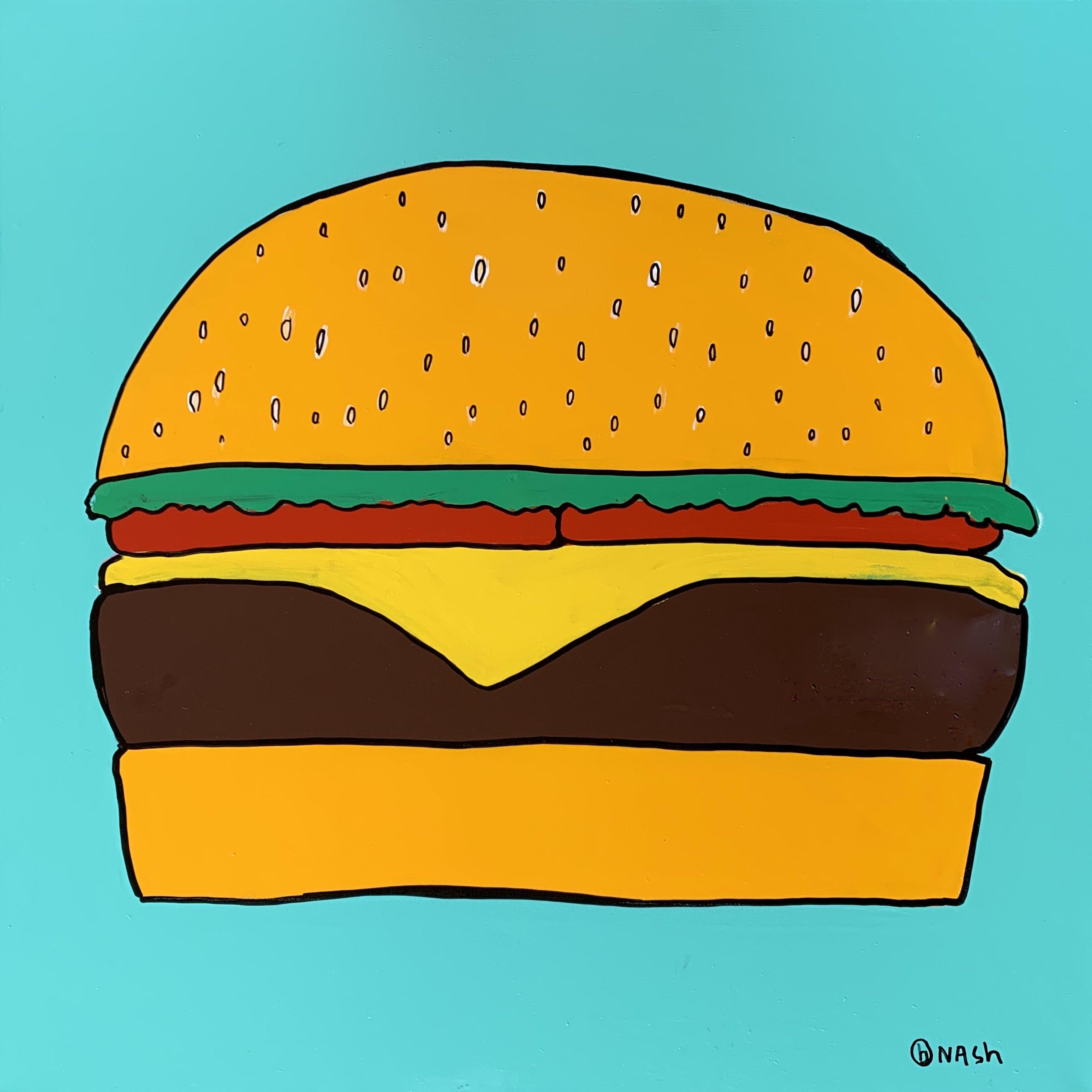 cheeseburger painting
