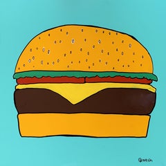 Cheeseburger in Paradise, Painting, Oil on Canvas