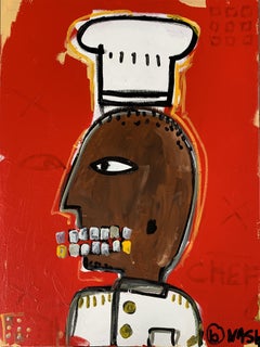 Chef, Painting, Acrylic on Canvas