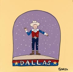 Dallas Snow Globe, Painting, Acrylic on Canvas