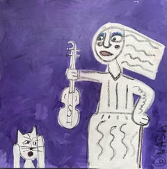 "Edwina Wishes that Eloise would Stop Playing", Painting, Acrylic on Canvas