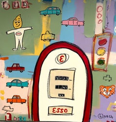 Esso Boy Loves Esso Gas, Painting, Acrylic on Canvas