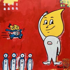 Esso Oil Drop Man, Painting, Acrylic on Canvas