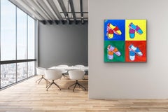 Four Saddle Shoes, Painting, Acrylic on Canvas