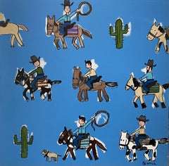 "Giddy Up Pardner", Pintura, Acrílico sobre lienzo