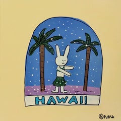 Hawaii Snow Globe, Painting, Acrylic on Canvas