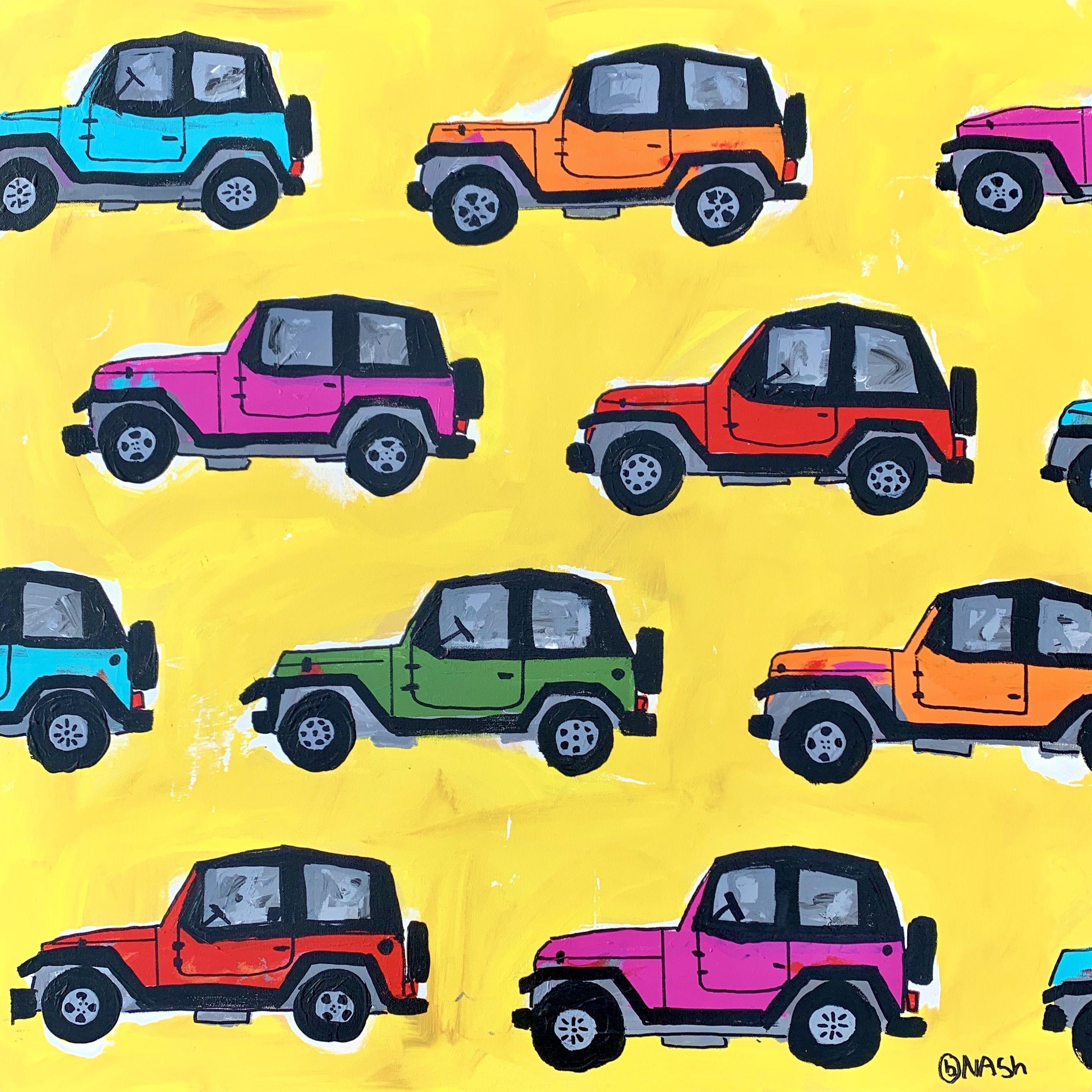 acrylic jeep painting