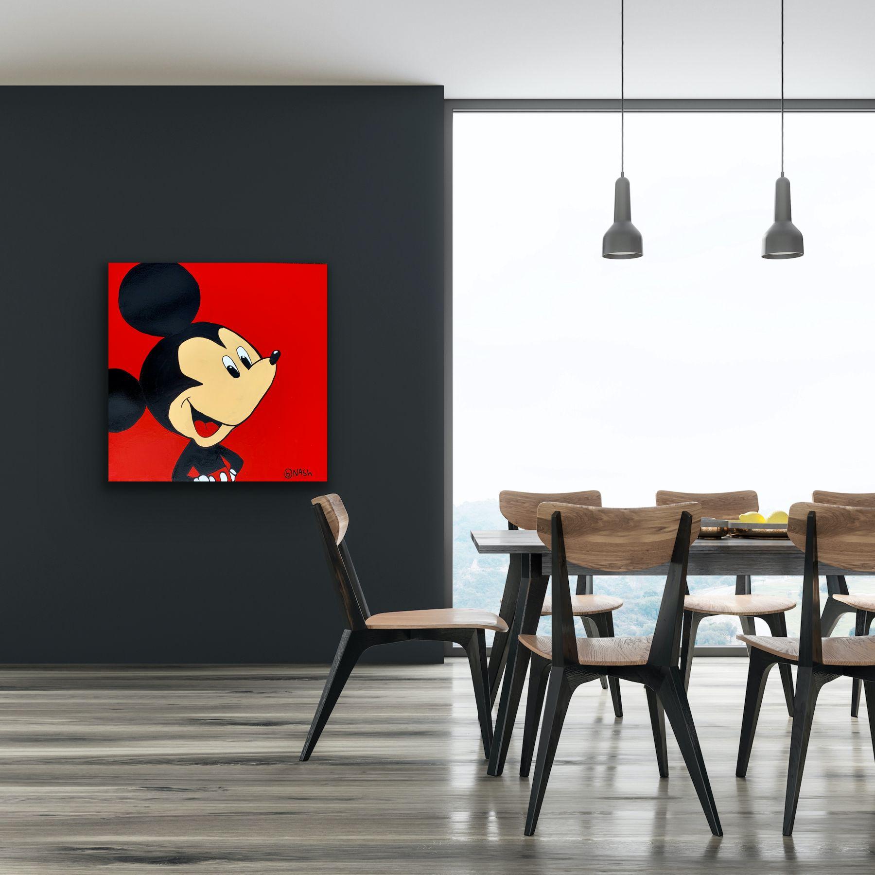 Topolino, Pittura, Olio su tela - Painting Pop Art di Brian Nash