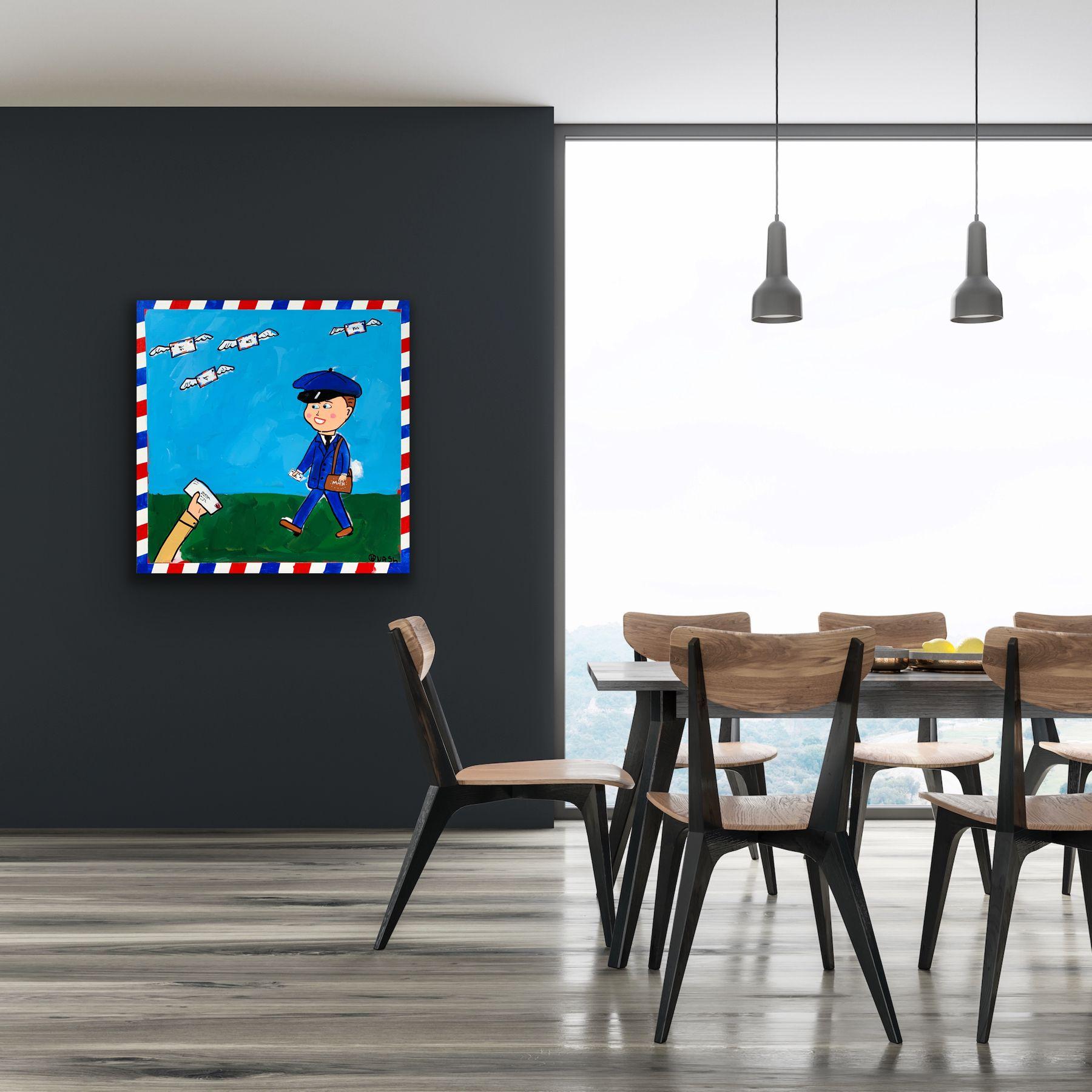 Malerei, Acryl auf Leinwand, Avion Par Parfüm (Pop-Art), Painting, von Brian Nash
