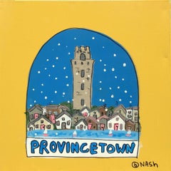 Provincetown Snow Globe, Painting, Acrylic on Canvas