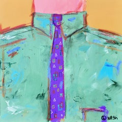 Hemd und Krawatte, Gemälde, Acryl auf Leinwand