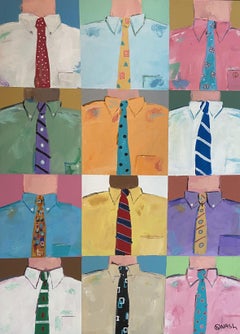 "Suits and Ties", Painting, Acrylic on Canvas