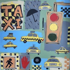 Used "TAXI!", Painting, Acrylic on Canvas