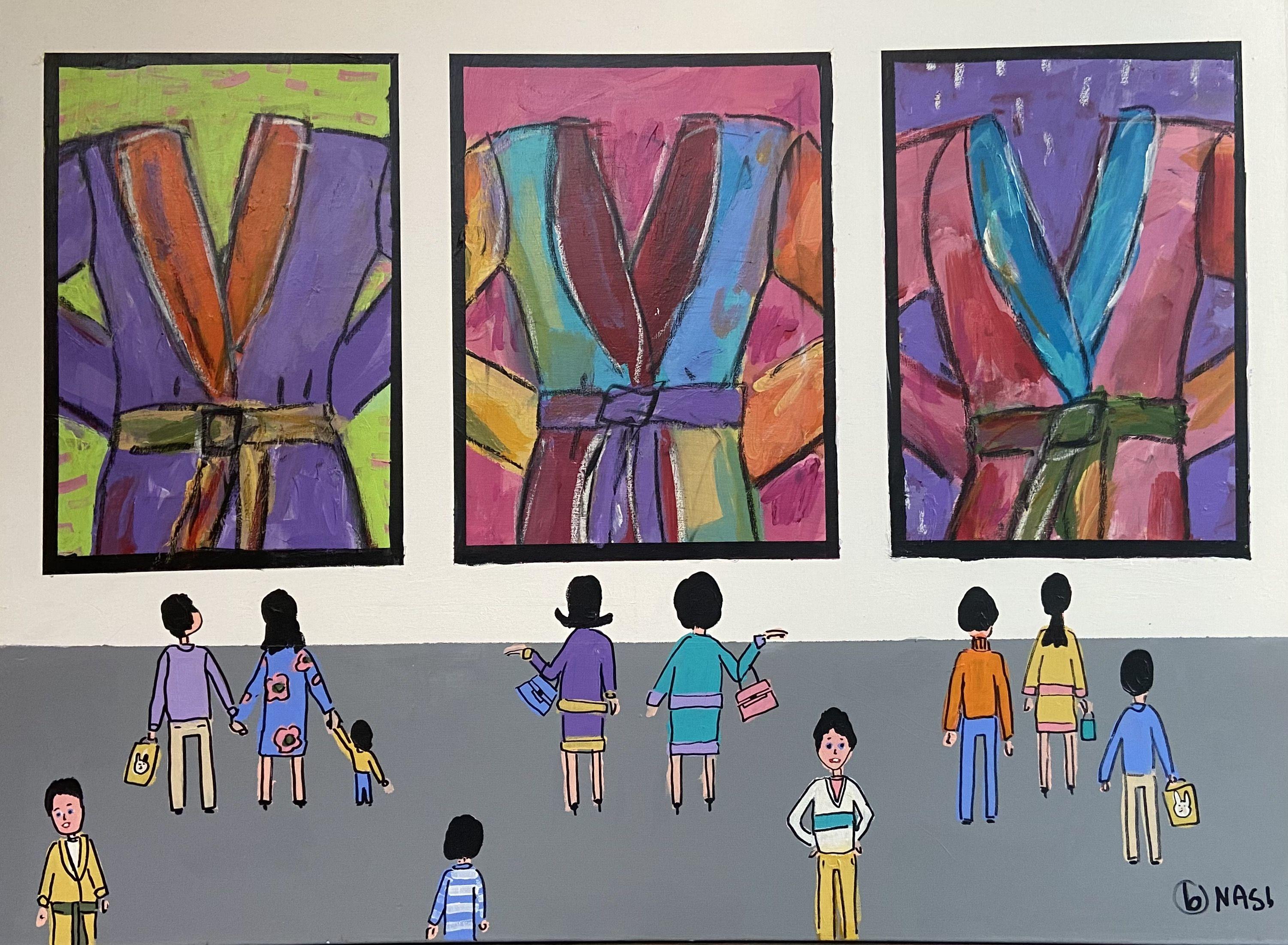 "Il museo di Jim Dine", Pittura, Acrilico su tela - Painting di Brian Nash