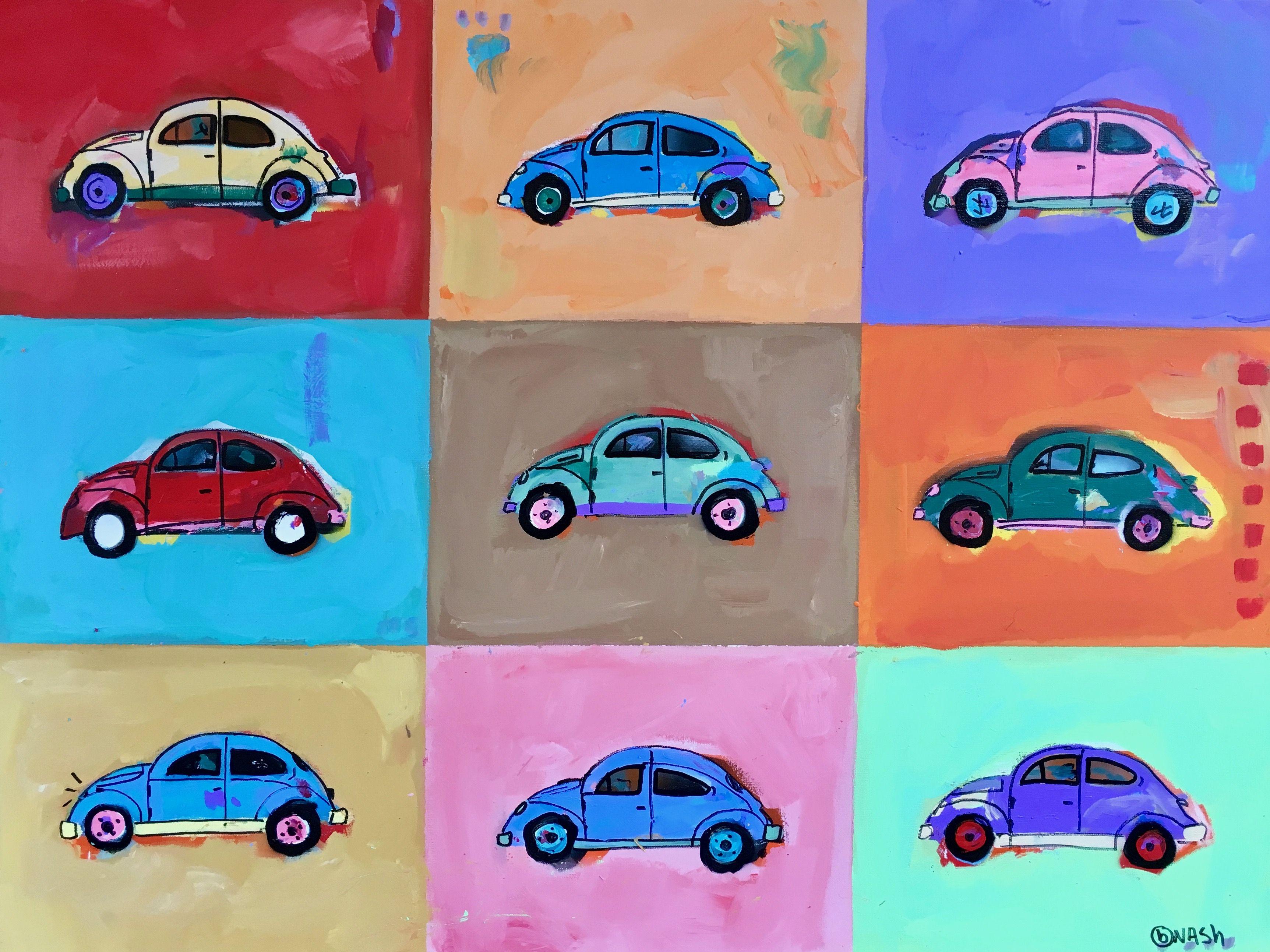 Insetti d'epoca, Pittura, Acrilico su tela - Painting di Brian Nash
