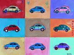 Vintage Bugs, Painting, Acrylic on Canvas