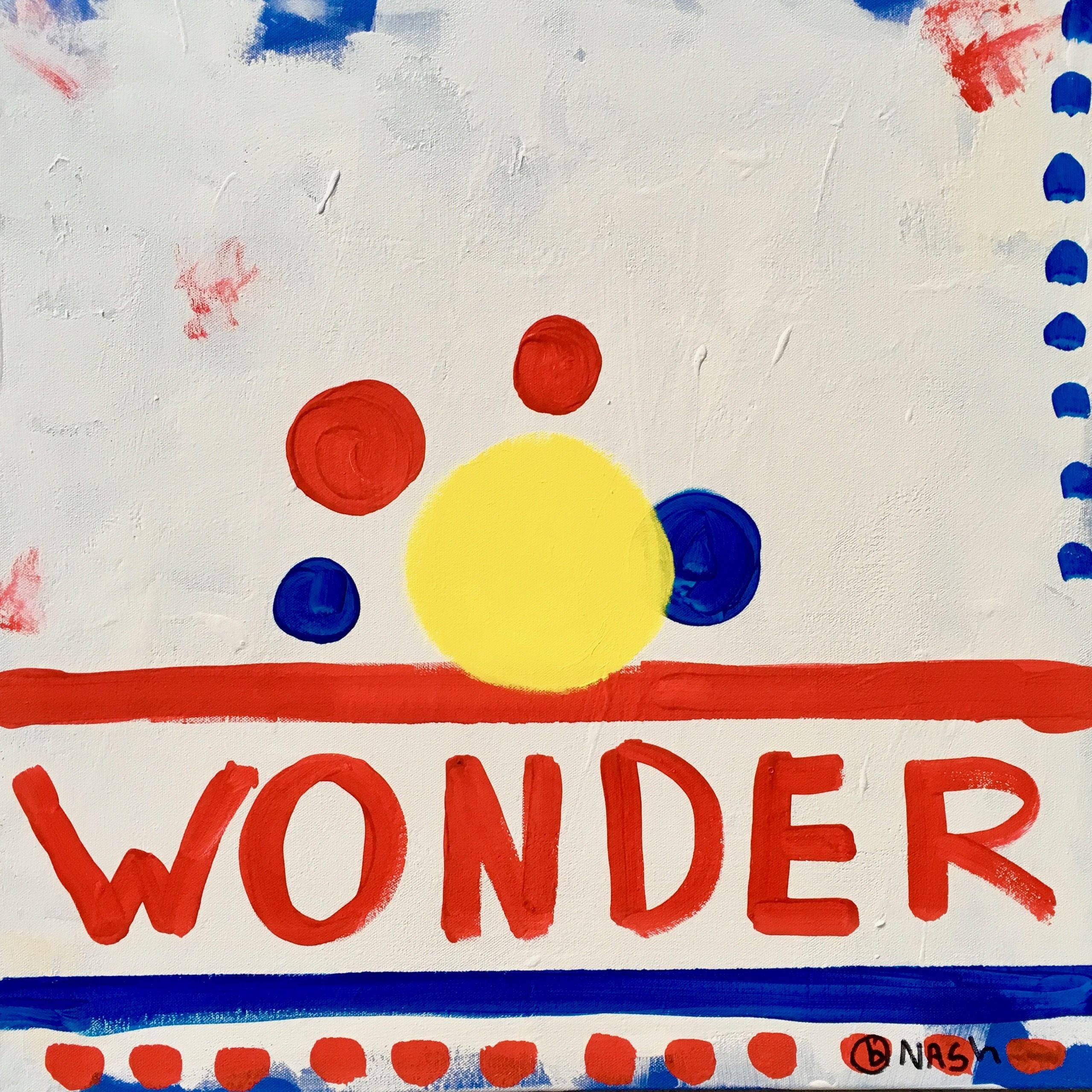 Peinture, acrylique sur toile « Wonder dots » - Painting de Brian Nash