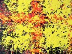 Arrival - Contemporary Abstract Art: Deeply Textured Oil Pain on Canvas