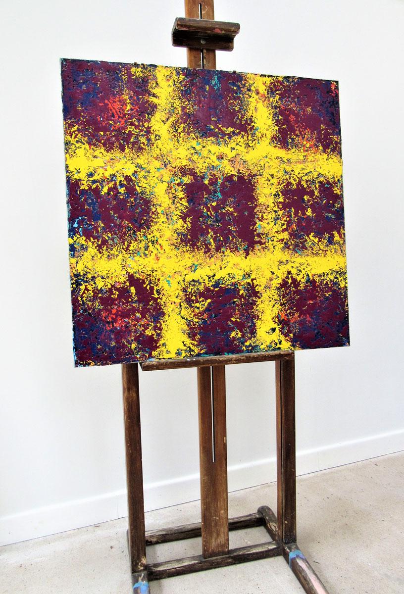 Chiusura - Arte astratta contemporanea: Pittura a olio su tela con struttura profonda - Painting di Brian Neish