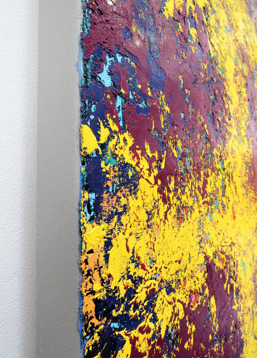 Chiusura - Arte astratta contemporanea: Pittura a olio su tela con struttura profonda - Painting Astratto di Brian Neish