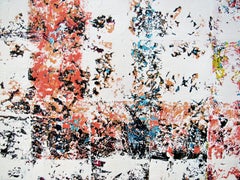 Paragon - quadro geometrico astratto colorato su tela bianca