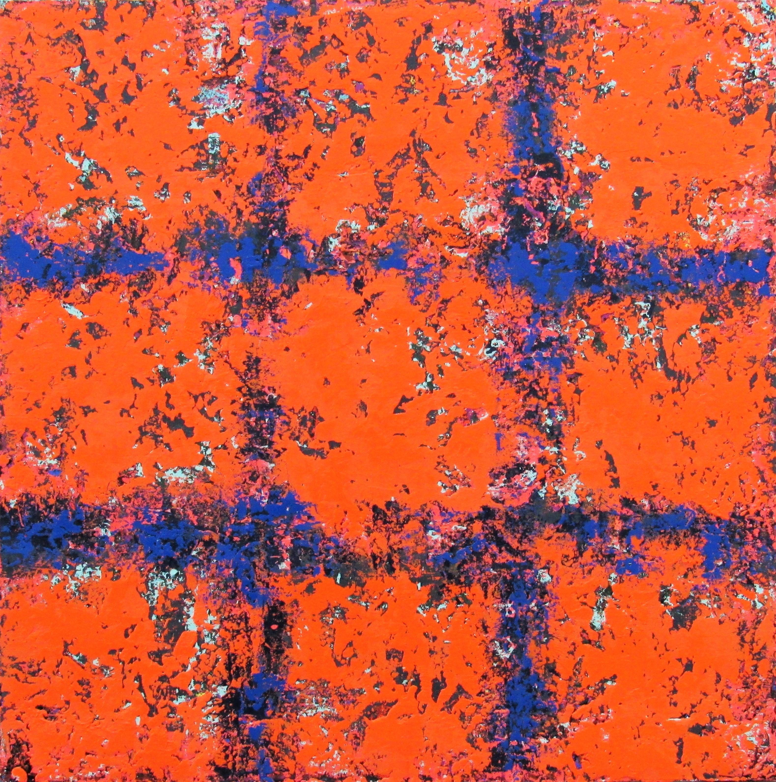 Abstract Painting di Brian Neish - Resolution - Arte astratta contemporanea: Pittura a olio su tela con struttura profonda
