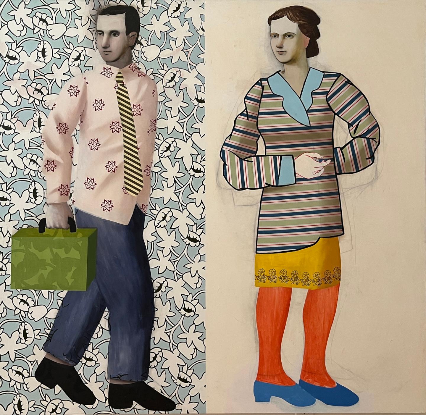 Brian Novatny Figurative Painting - A Man and A Woman