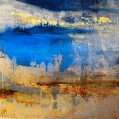 Beyond The Valley (2024) By Brian O'Neill, Acrylic Painting with Gold Leaf
