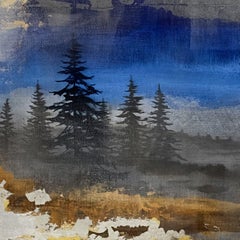 "Brian O'Neill's 'Aurora' Original Oil and Acrylic Painting with 24K Gold Leaf"