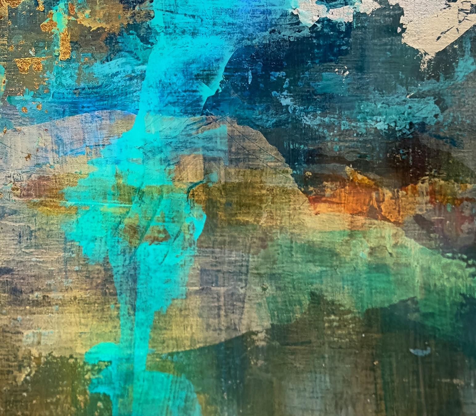 „Brian O'Neill's 'Deep Dive 1' Original Acrylgemälde mit 24 Karat Blattgold“ im Angebot 3