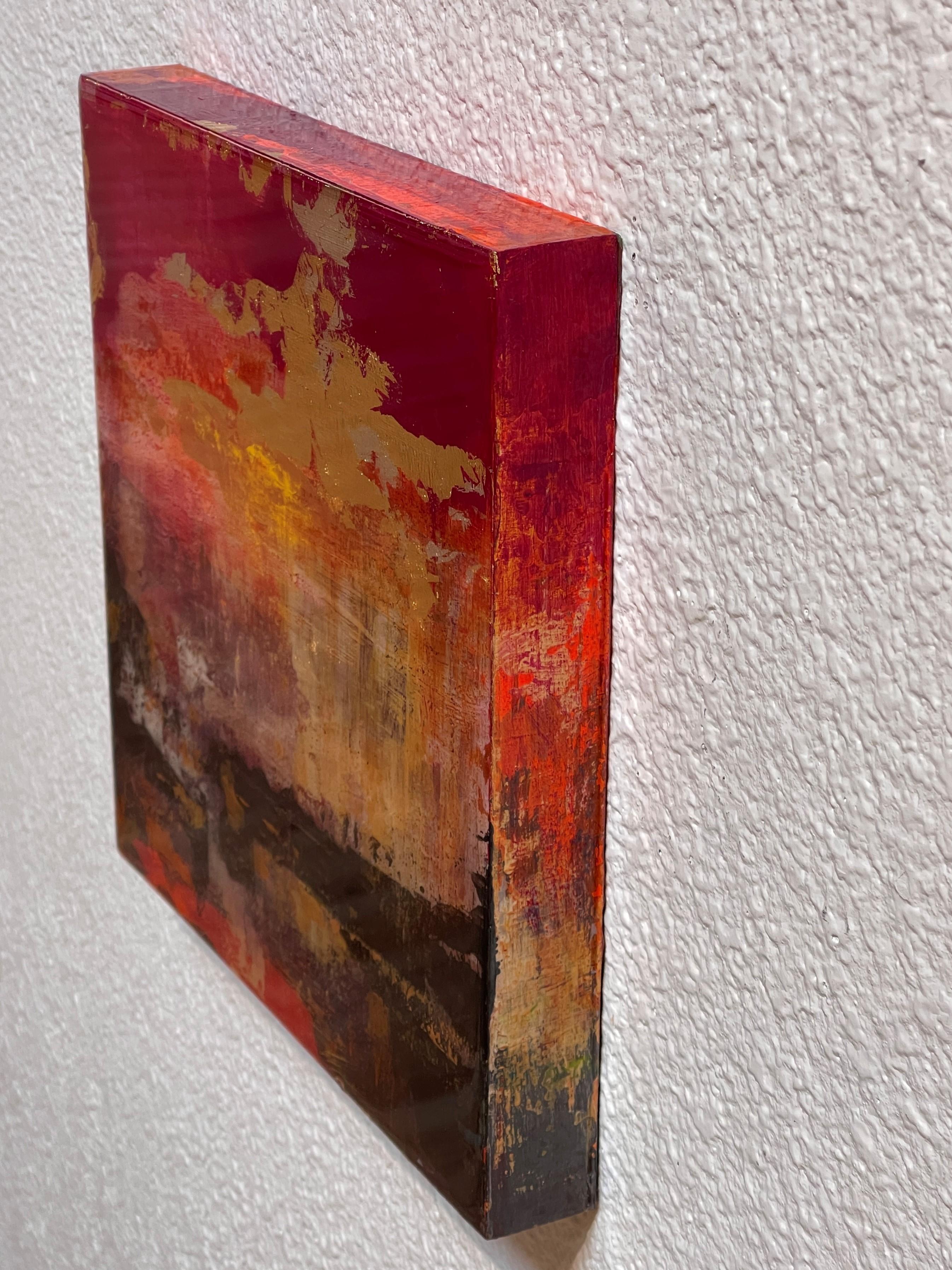 „Sky Drama 1“ von Brian O'Neill, Original Acrylgemälde mit 24 Karat Blattgold im Angebot 1