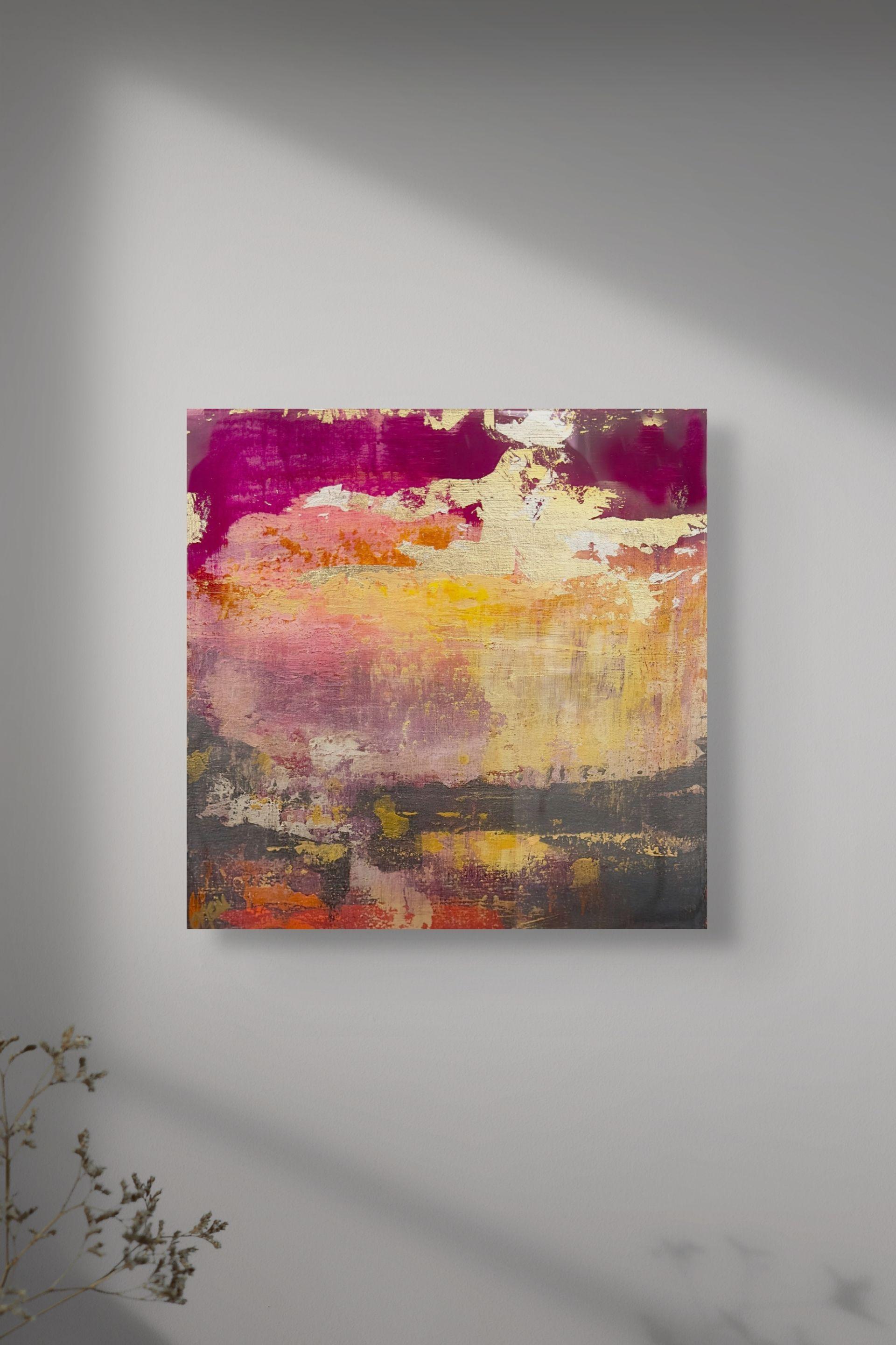 „Sky Drama 1“ von Brian O'Neill, Original Acrylgemälde mit 24 Karat Blattgold im Angebot 10