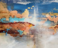 "Brian O'Neill's 'Twilight' Original Acrylic Painting with 24K Gold Leaf"