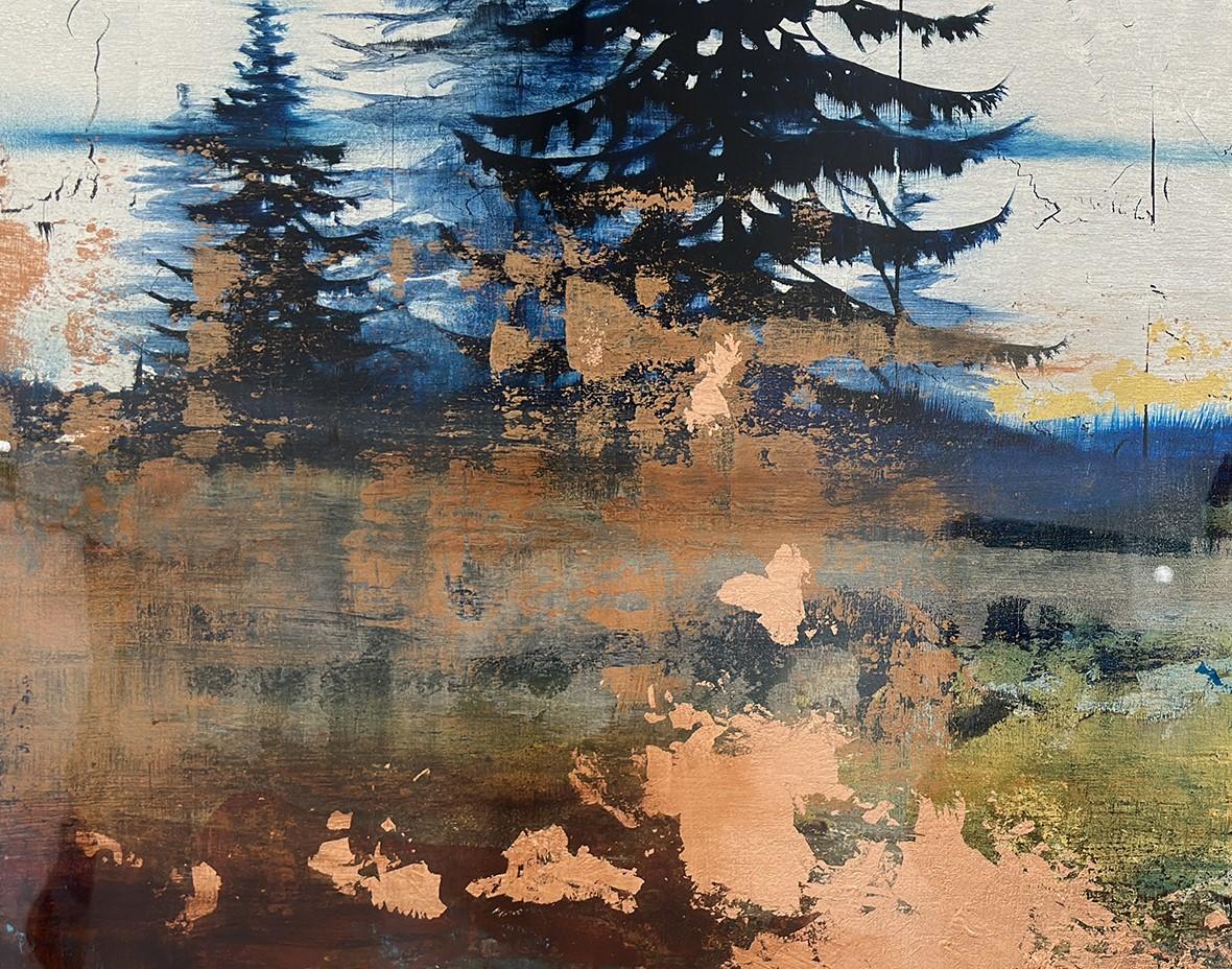 What Lies Beneath (2024) By Brian O'Neill Acrylic Painting with Gold Leaf For Sale 2