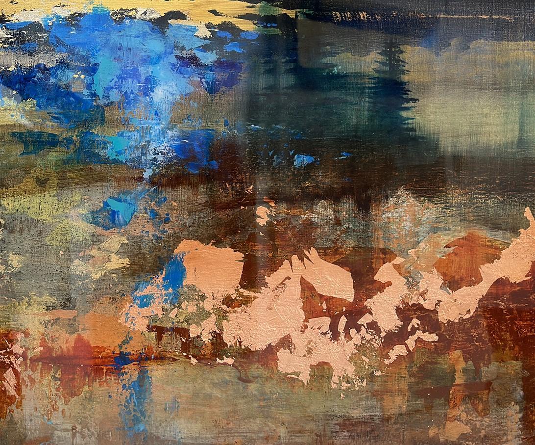 What Lies Beneath (2024) By Brian O'Neill Acrylic Painting with Gold Leaf For Sale 3