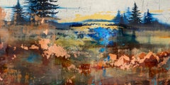 What Lies Beneath (2024) par Brian O'Neill Peinture acrylique avec feuille d'or