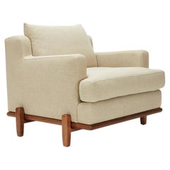 Brian Paquette x Lawson-Fenning George Lounge Chair, Walnut & Linen Armchair