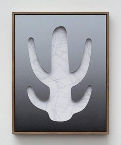 4 Hard Points, Brian Robertson, Painting, Acrylic on Panel, Raw Walnut