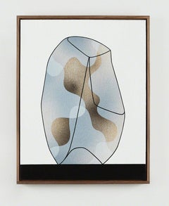 Rock filled with smoke, 2017, Brian Robertson, Acrylic, Panel, Raw Walnut Frame