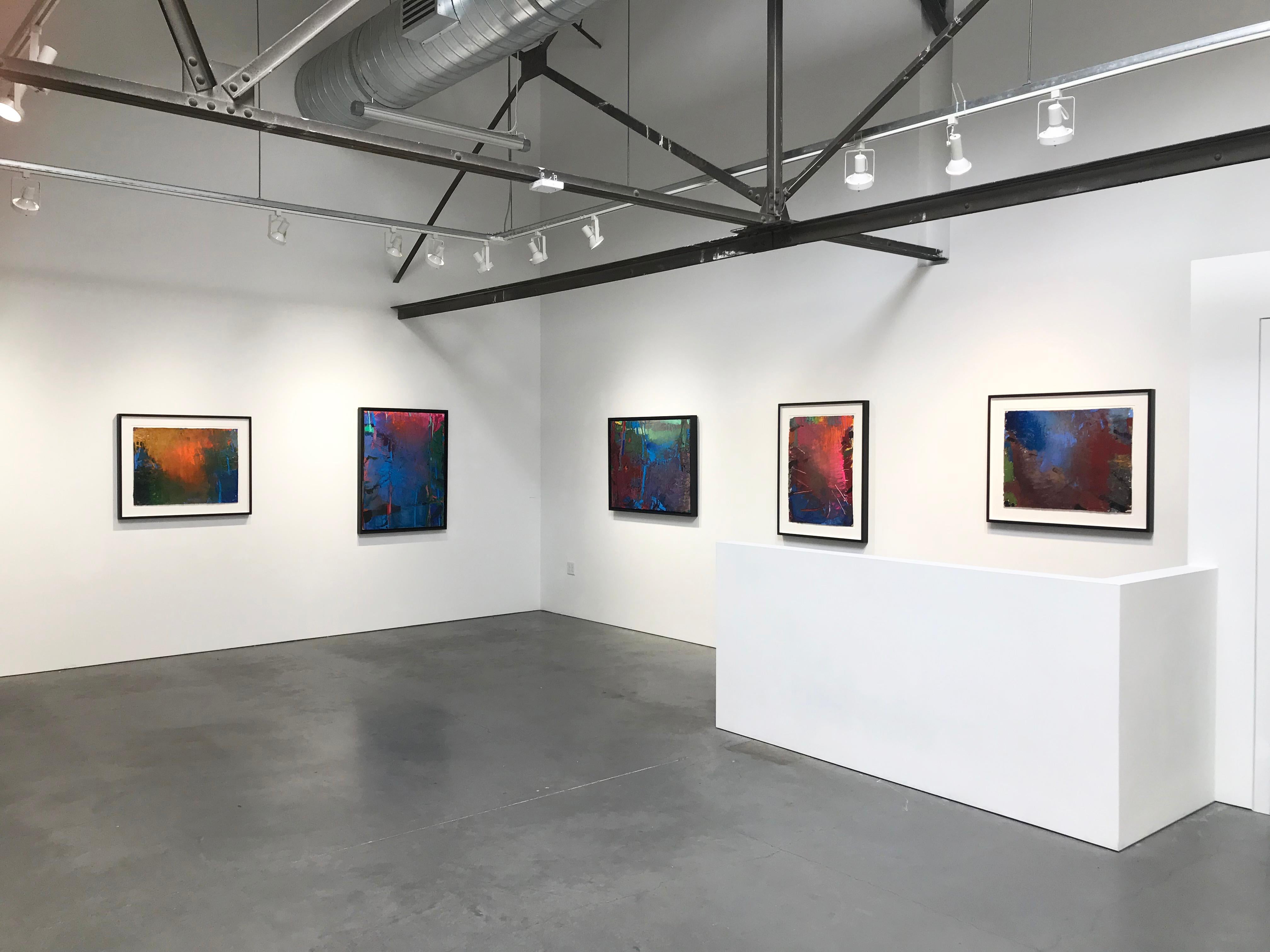 Looming Pine 6 - Abstract Expressionist Painting by Brian Rutenberg