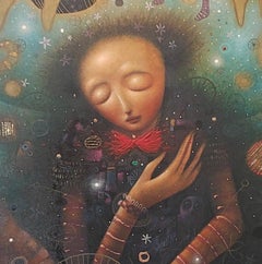 A Boy and his Dog (2019) Oil and Mixed Media Cuban Hyperrealism Framed