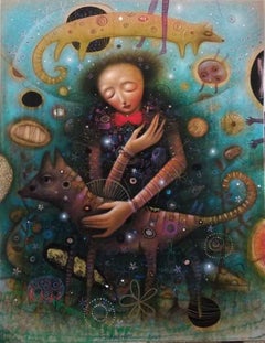 Affected Memory , Oil, Mixed Media, Hyperrealism Style of Modern Cuban Art