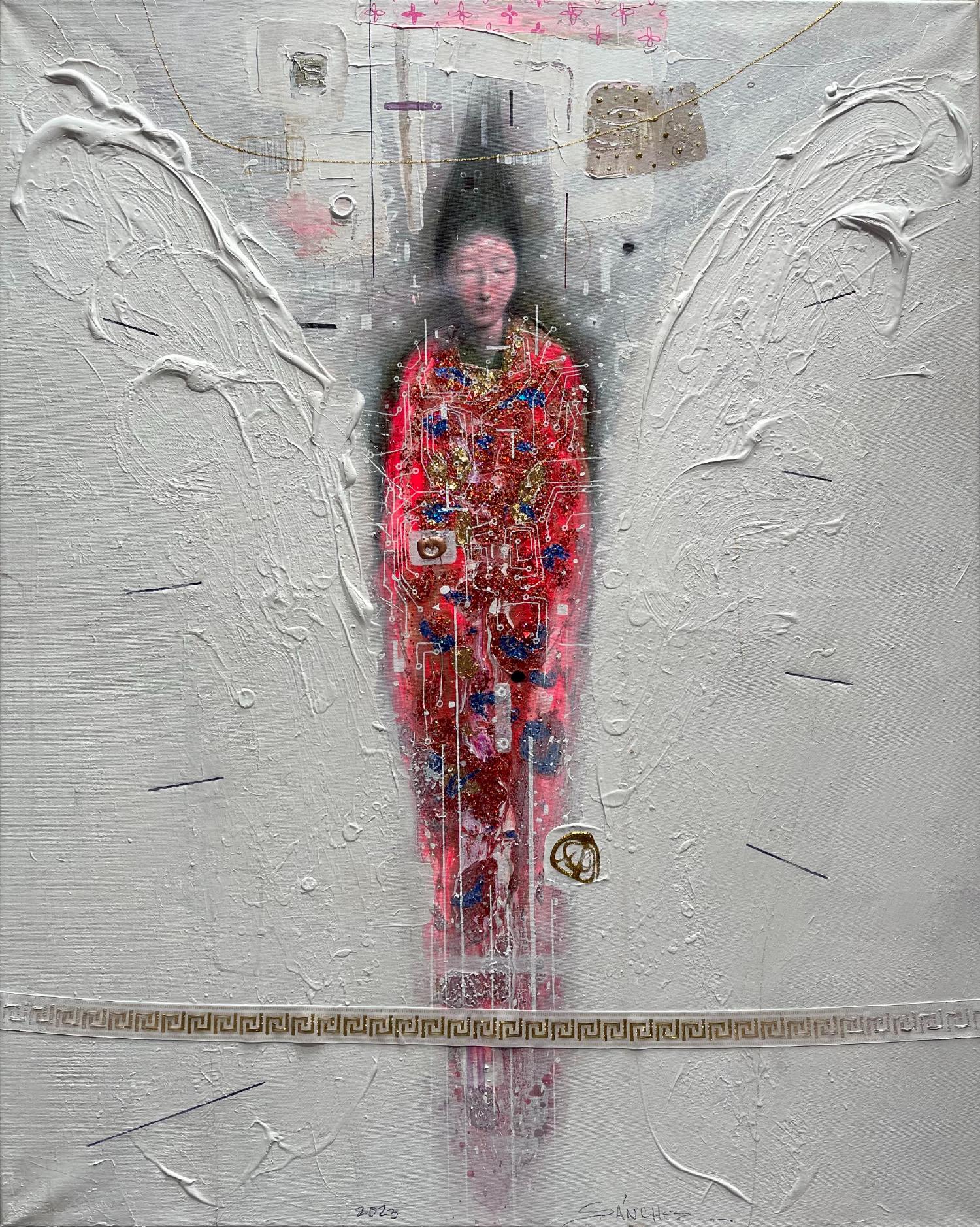 LOOK FOR FREE SHIPPING AT CHECKOUT.

Automation of an Angel was recently painted by the Cuban artist Brian Sanchez in 2023. It is oil and mixed media on linen  . Automation of an Angel  by Brian Sanchez shows  the hyperrealism of modern Cuban art