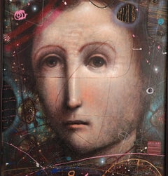 Lo que esta atras , Oil, Mixed Media, Hyperrealism, Modern Cuban Art, Surreal