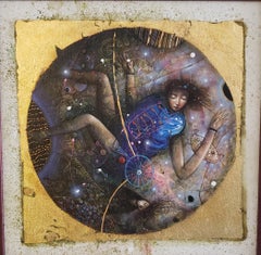 The Match-La Partida , mixed media, in the style of Cuban hyperrealism, Surreal