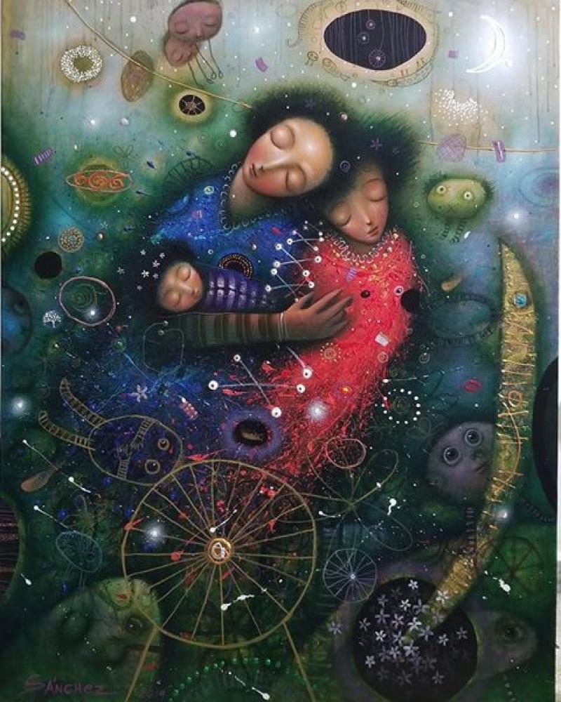 The Refuge, Virgin Series, Oil, Mixed Media, Hyperrealism, Modern Cuban Art, 4