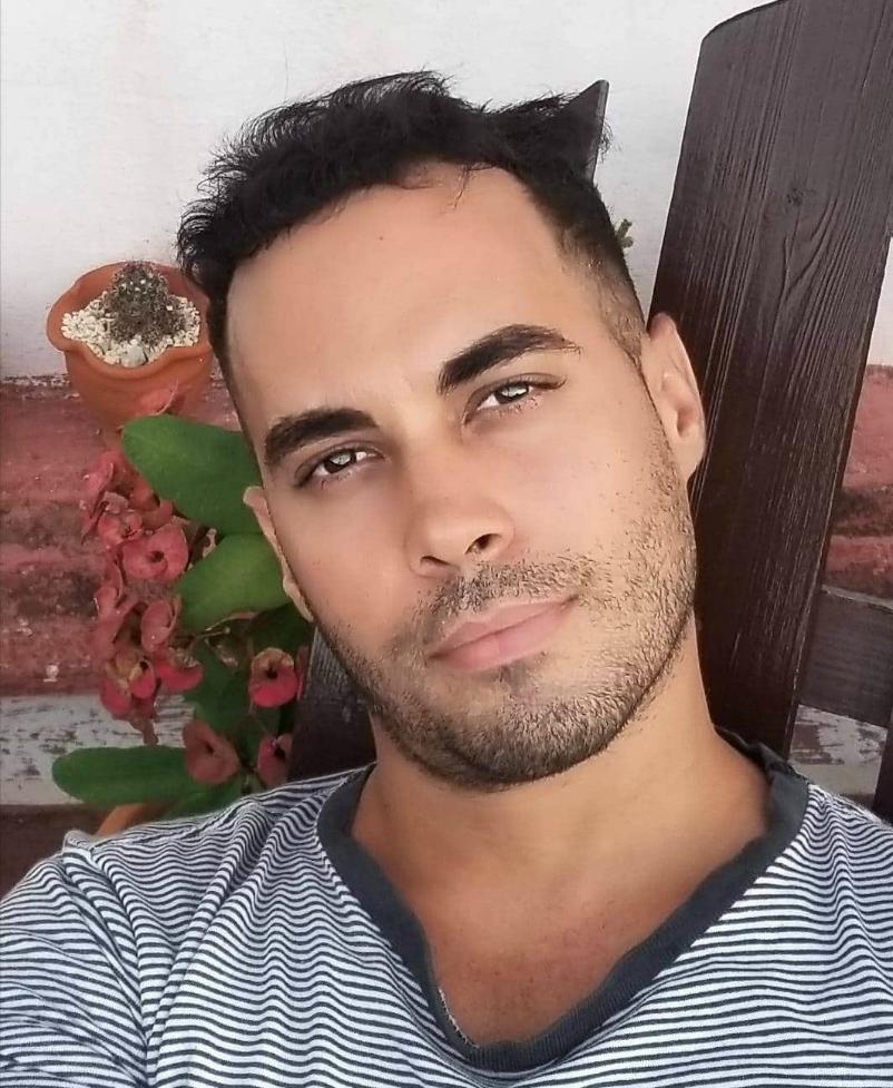 The Refuge, Virgin Series, Oil, Mixed Media, Hyperrealism, Modern Cuban Art, - Brown Figurative Painting by Brian Sanchez