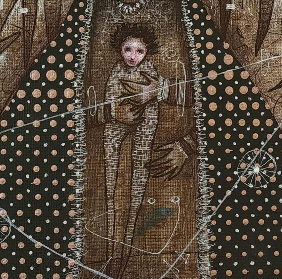 The Refuge, Virgin Series, Oil, Mixed Media, Hyperrealism, Modern Cuban Art, 1