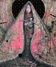 The Virgen & the Mechanical Creed, Oil, Mixed Media, Hyperrealism,  Cuban Art