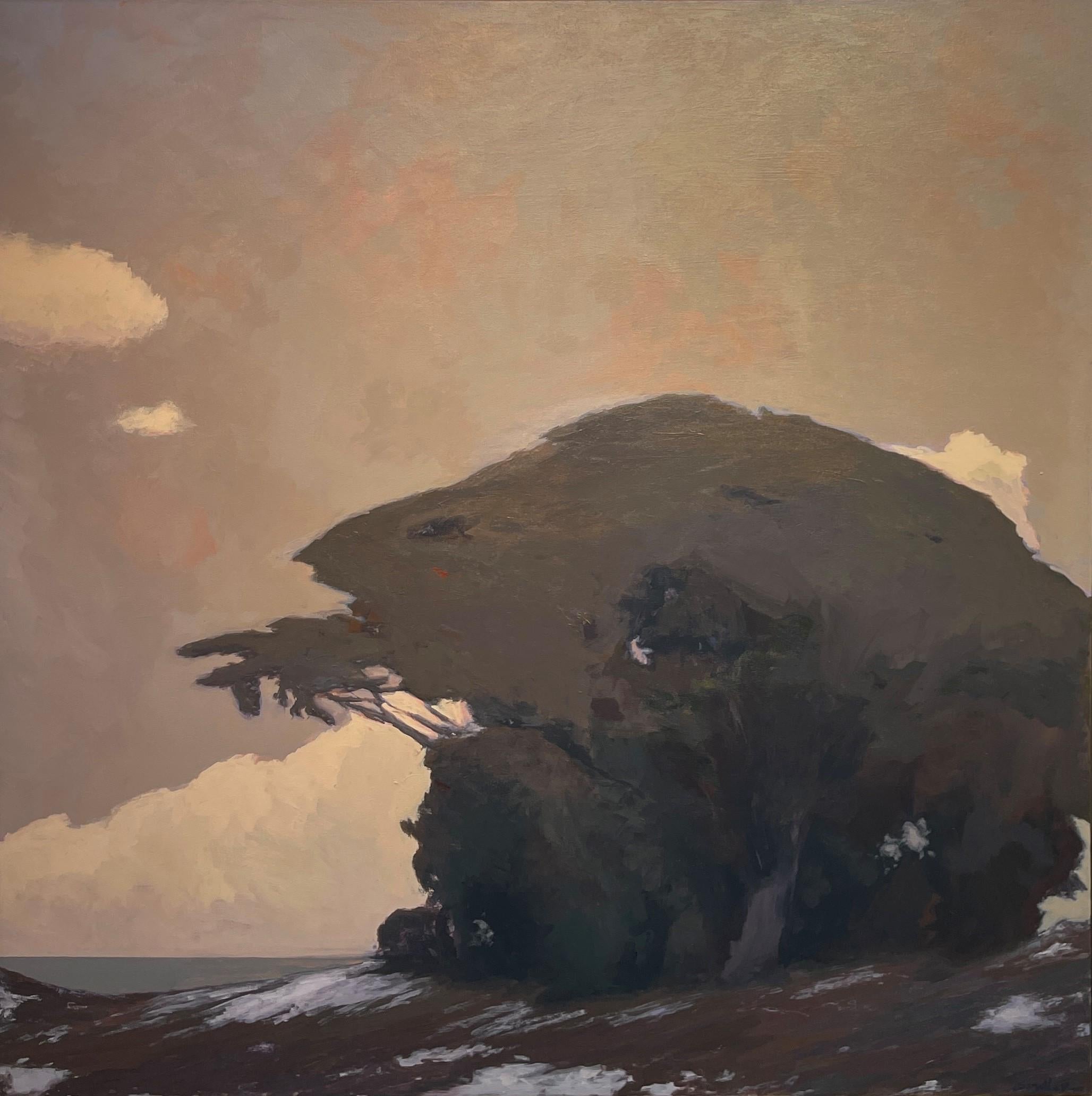 Brian Sindler Landscape Painting - "Early Winter by the Lake" - Midwestern Landscape and Skyscape, Acrylic Painting